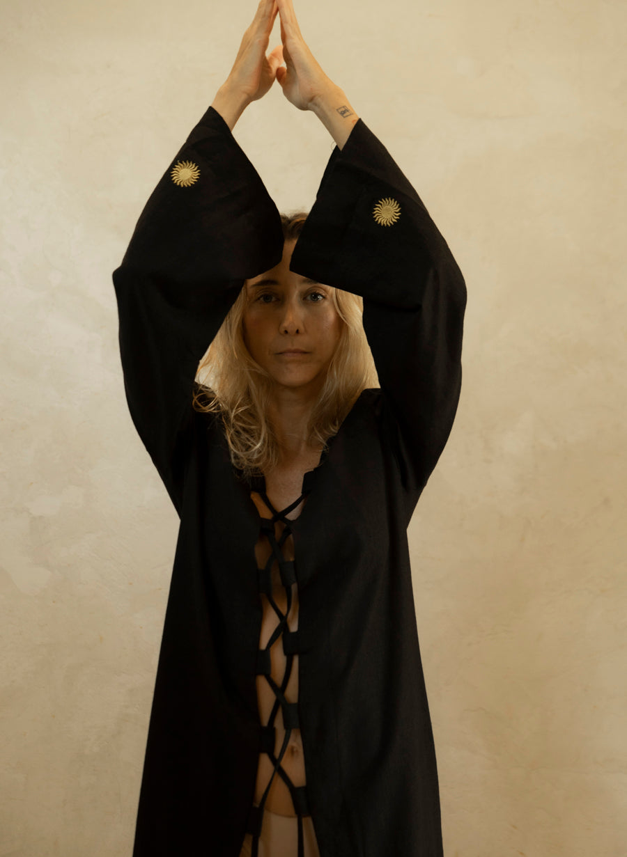 ZINGIBER KIMONO JAPONES NEGRO