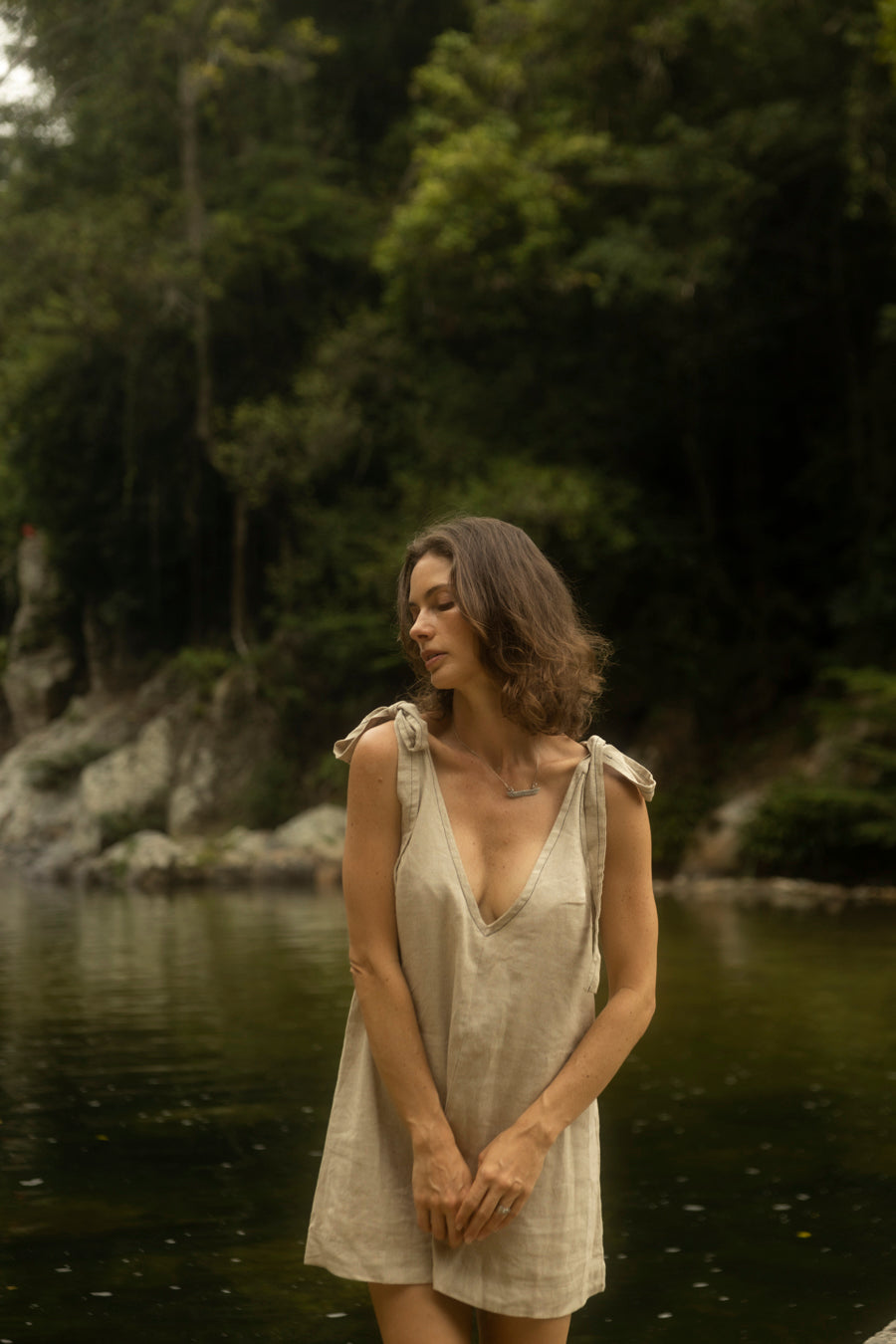 CARACOLI VESTIDO BEIGE