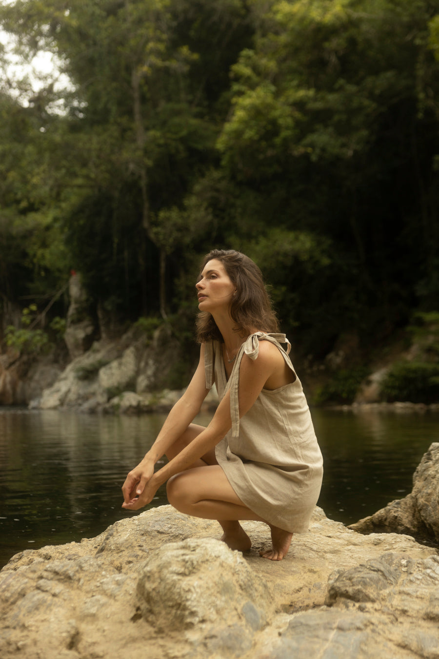CARACOLI VESTIDO BEIGE