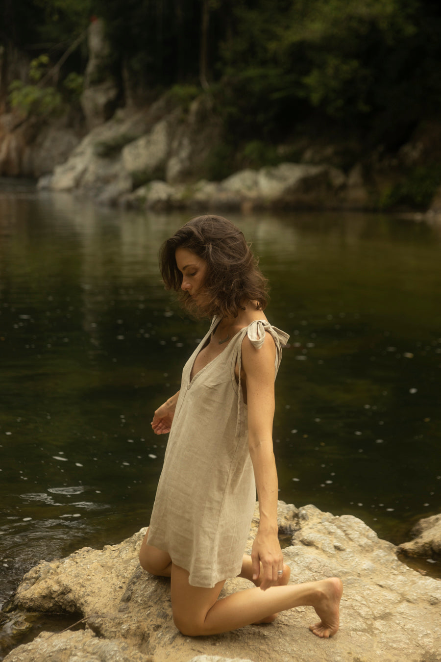 CARACOLI VESTIDO BEIGE