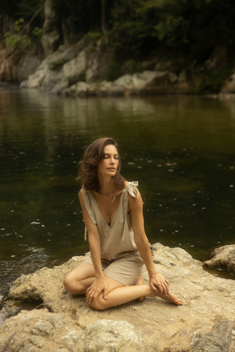 CARACOLI VESTIDO BEIGE