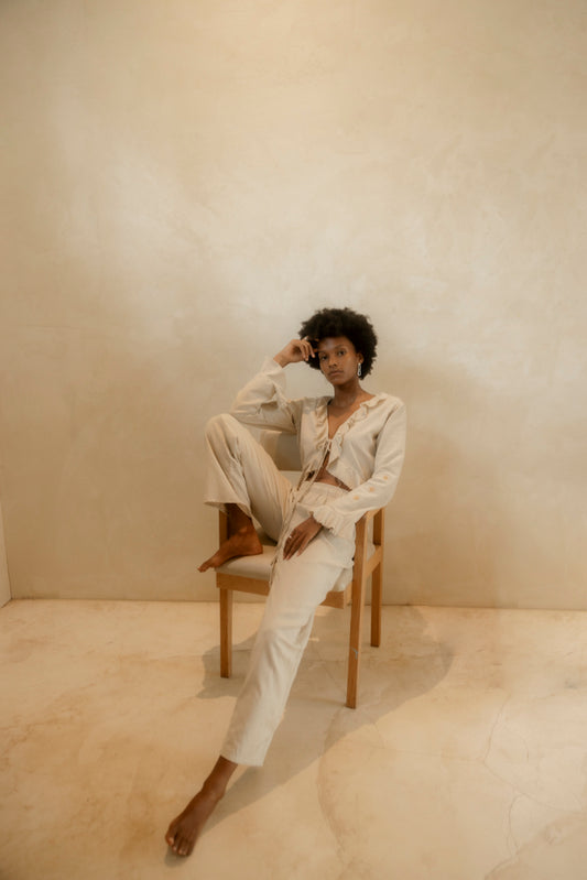 JUNGLANS PANTALON BEIGE