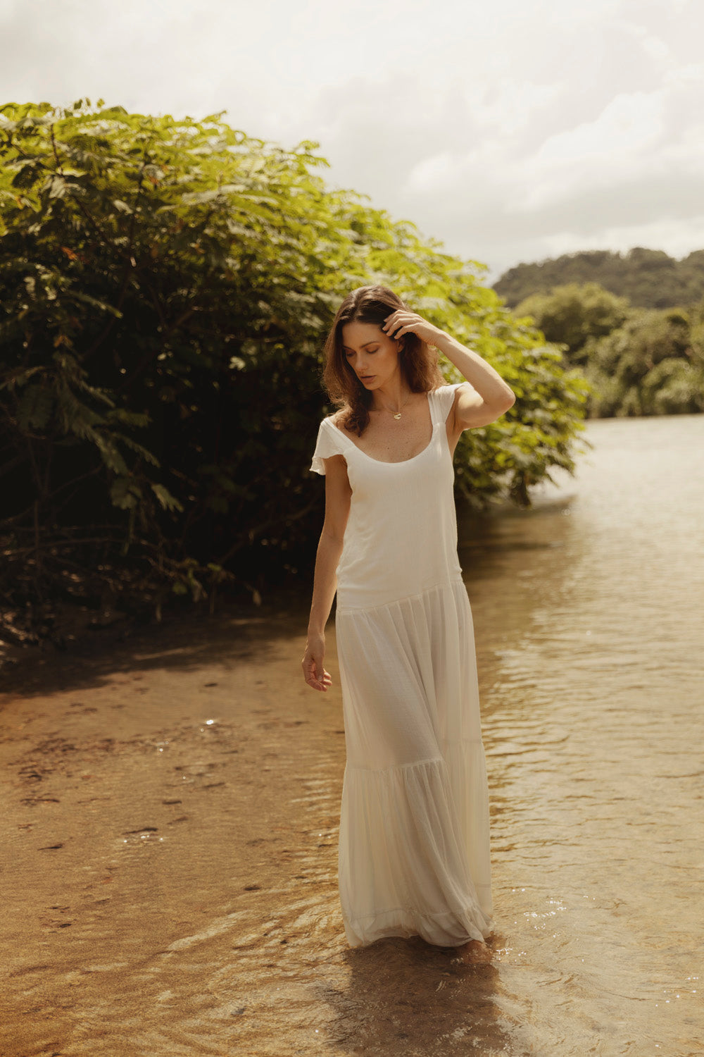 LESATH VESTIDO LARGO BLANCO - HAR'ATORA / WONDERLAND SHOP